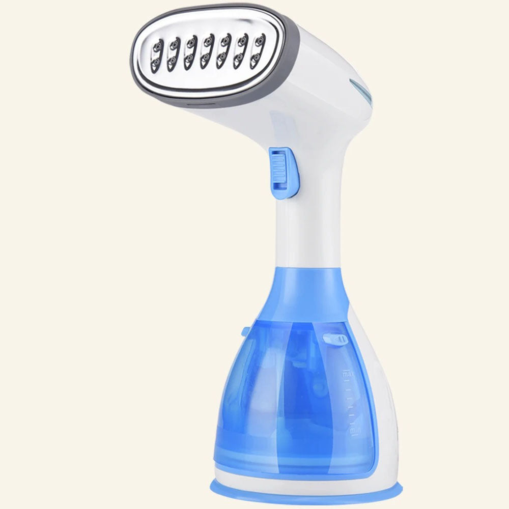 Plancha de vapor portátil color azul para ropa sin arrugas rápidamente