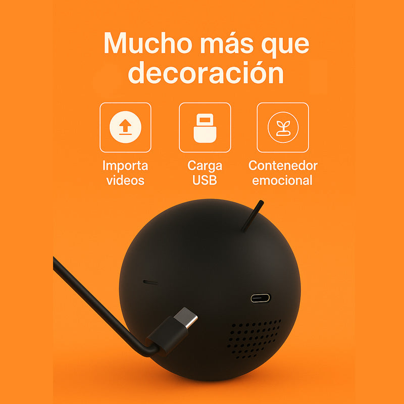 PIXEL BALL 3D PROGRAMABLE CON PANTALLA DE VIDEOS Y ANIMACIONES USB
