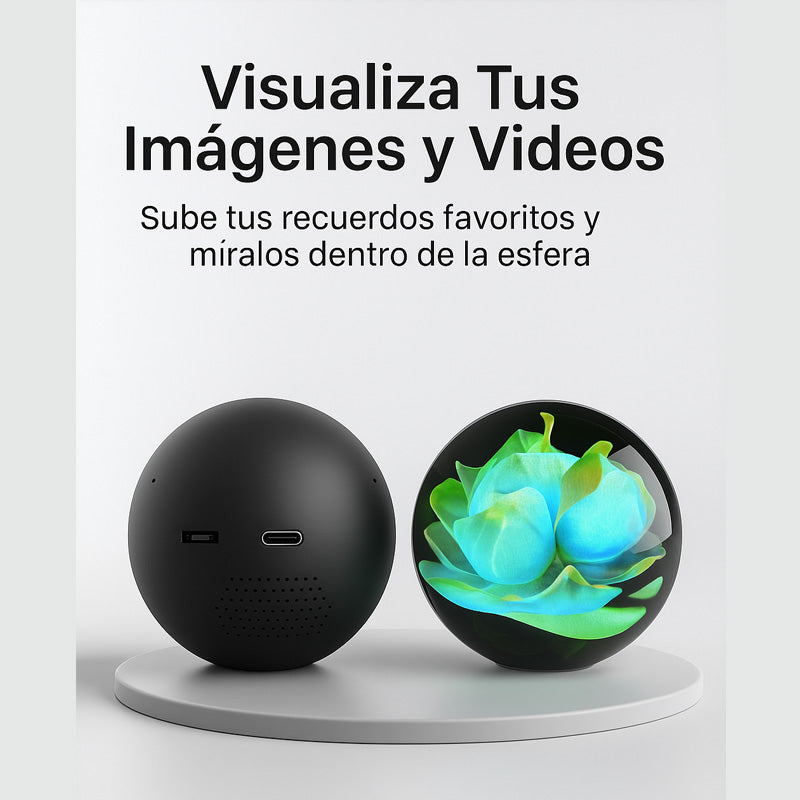 PIXEL BALL 3D PROGRAMABLE CON PANTALLA DE VIDEOS Y ANIMACIONES USB